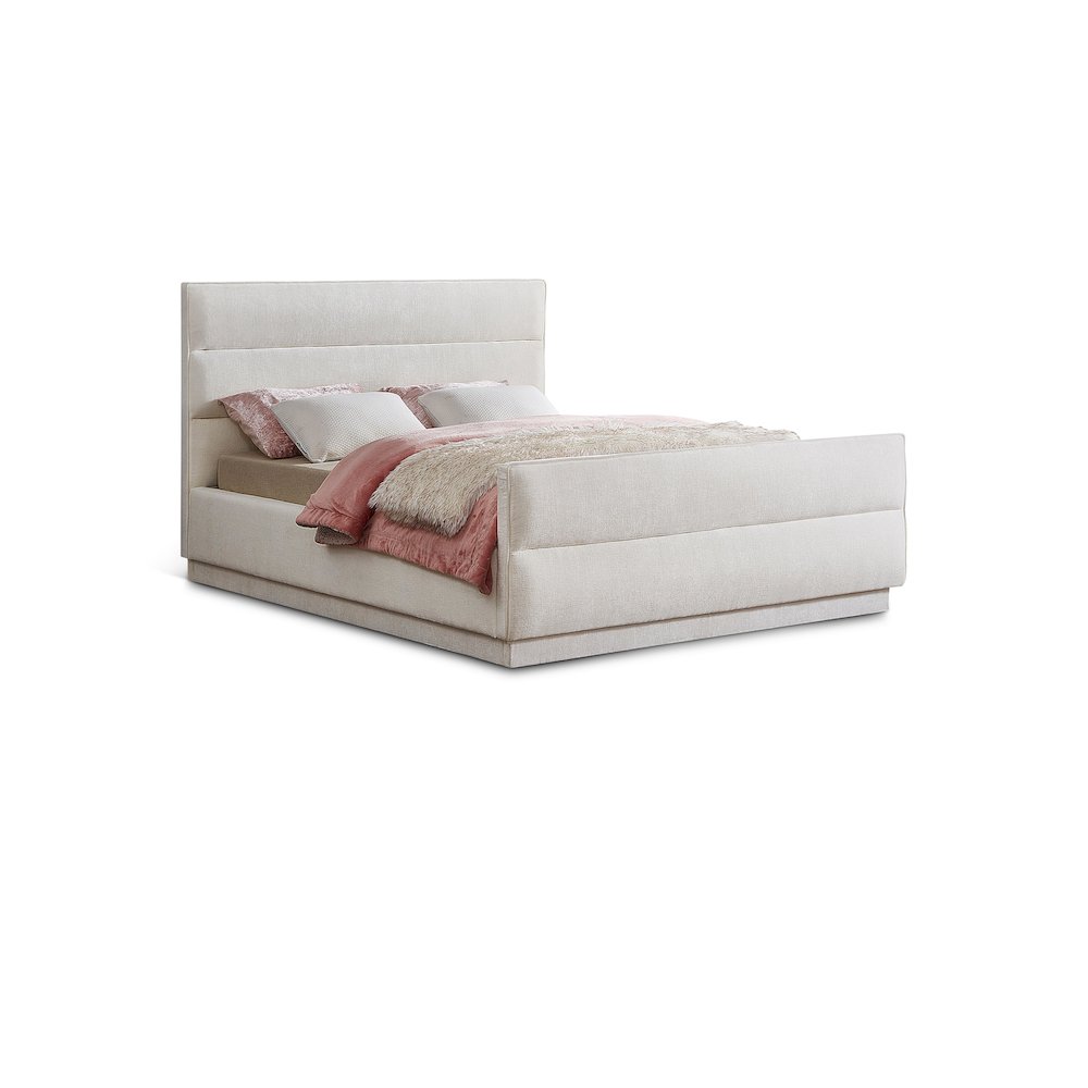 Paxton Cream Chenille Fabric Full Bed