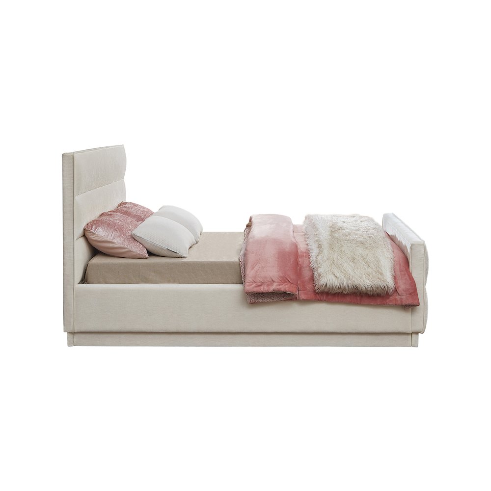 Paxton Cream Chenille Fabric Full Bed