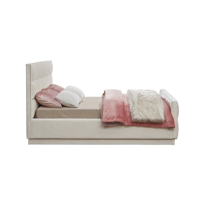 Paxton Cream Chenille Fabric Full Bed