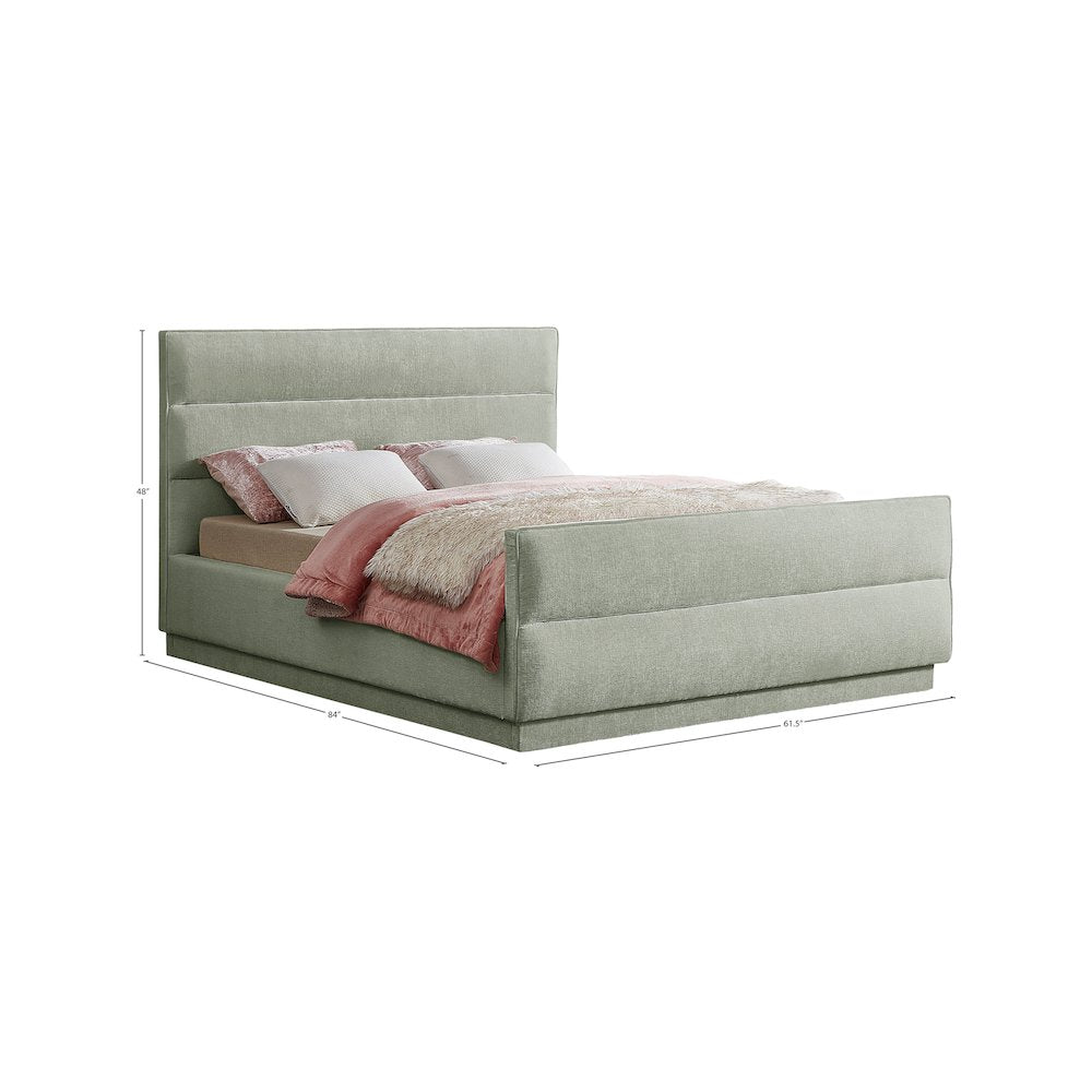 Paxton Mint Chenille Fabric Full Bed