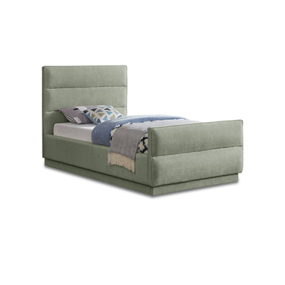 Paxton Mint Chenille Fabric Twin Bed
