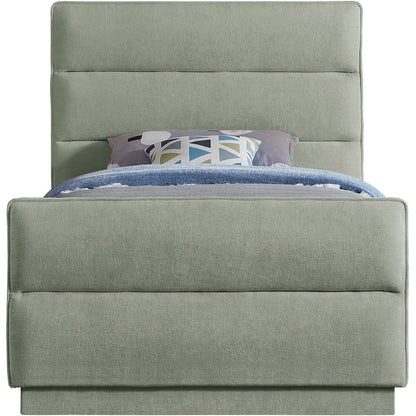 Paxton Mint Chenille Fabric Twin Bed