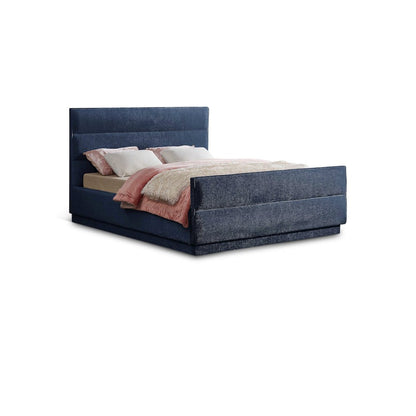 Paxton Navy Chenille Fabric Full Bed