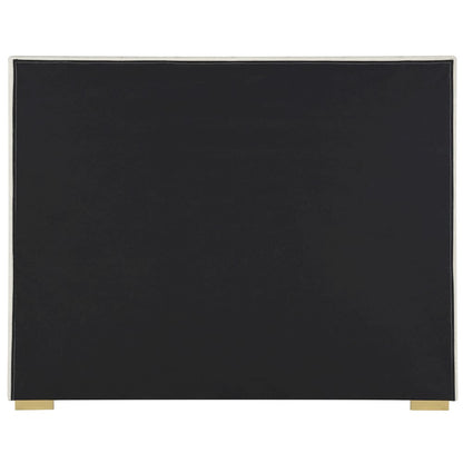 Pierce Beige Linen Textured Fabric Full Bed