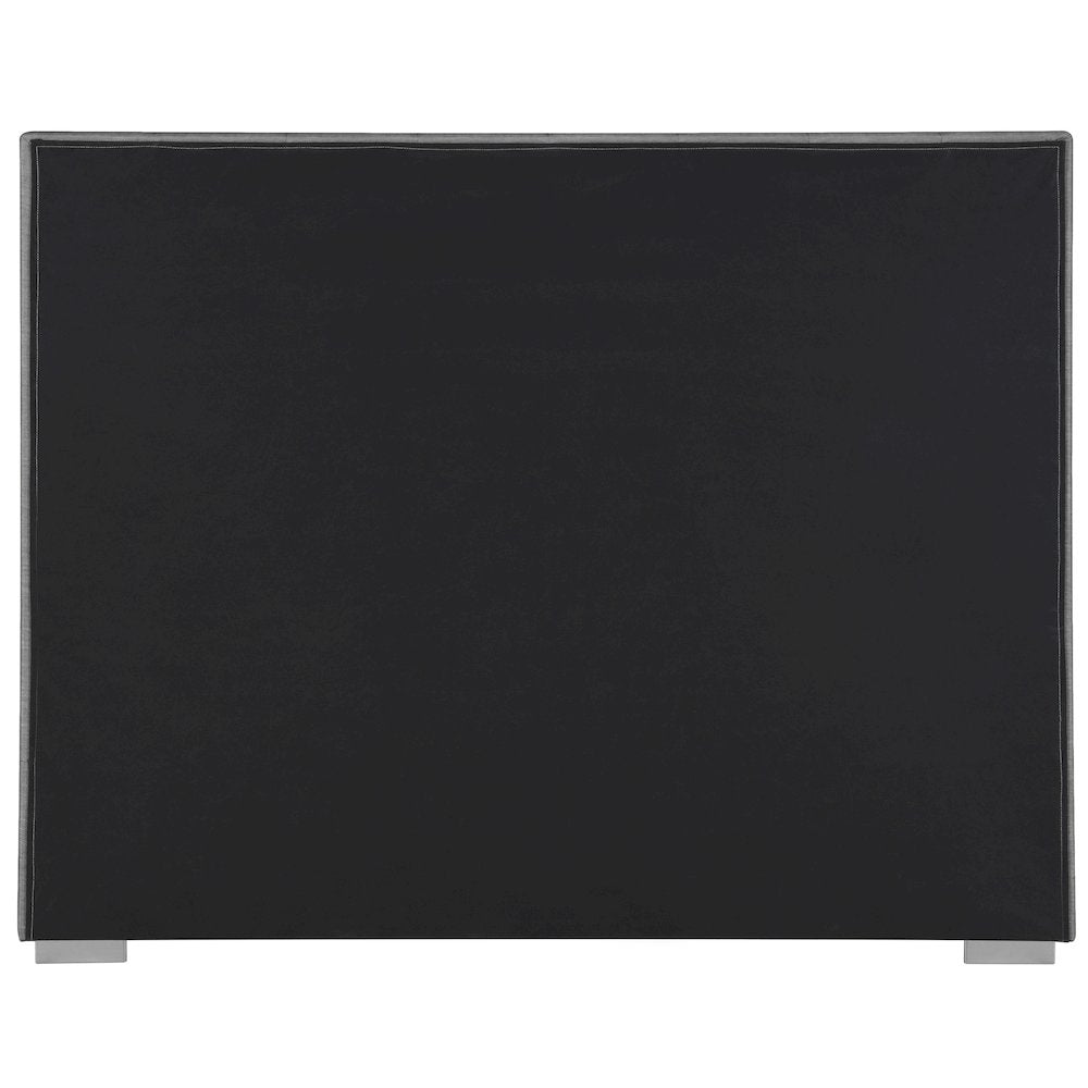 Pierce Grey Linen Textured Fabric Queen Bed