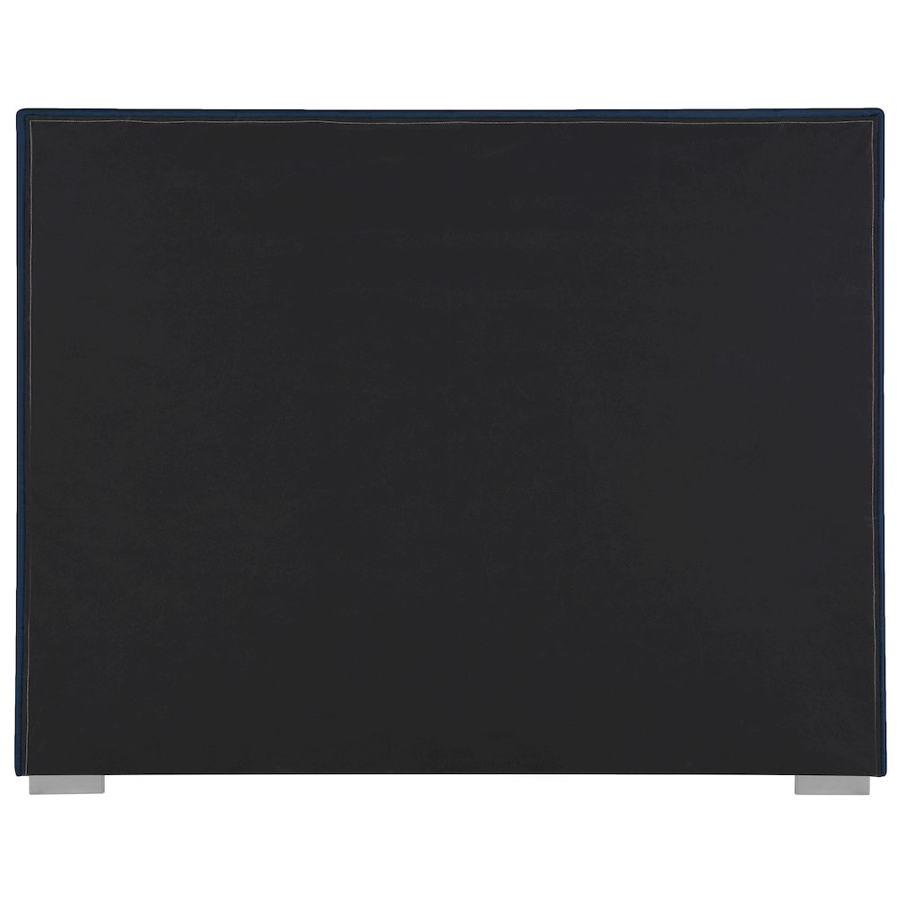 Pierce Navy Linen Textured Fabric Queen Bed