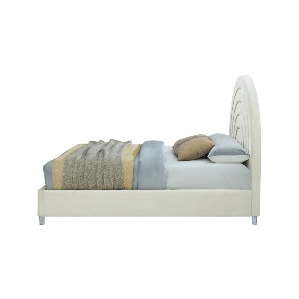 Rainbow Cream Velvet Full Bed