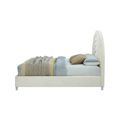 Rainbow Cream Velvet Full Bed
