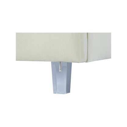 Rainbow Cream Velvet King Bed