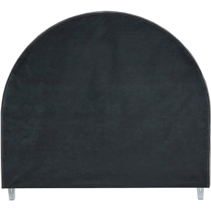 Rainbow Grey Velvet King Bed