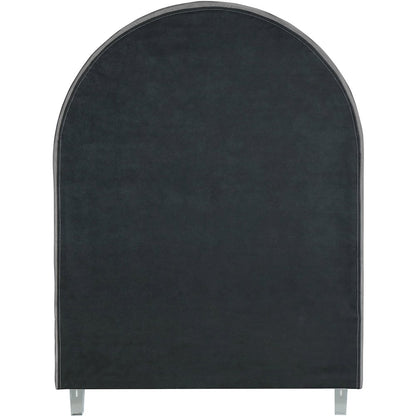 Rainbow Grey Velvet Twin Bed