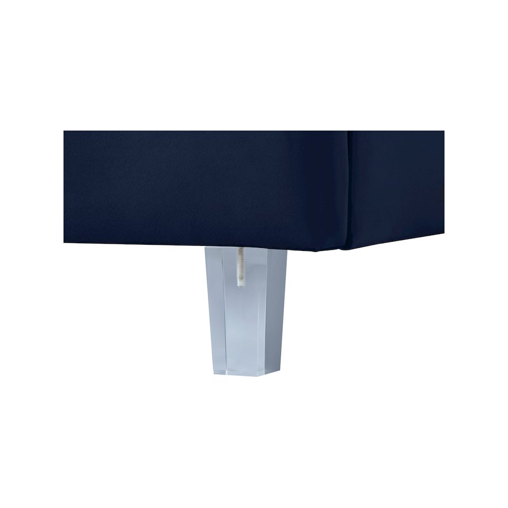 Rainbow Navy Velvet King Bed
