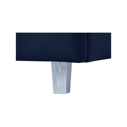 Rainbow Navy Velvet King Bed