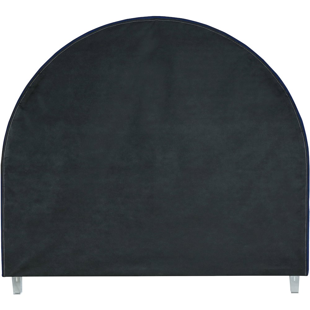 Rainbow Navy Velvet King Bed