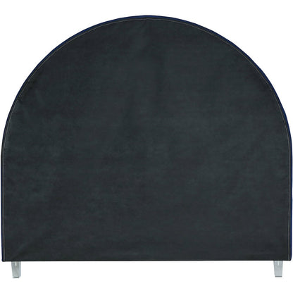 Rainbow Navy Velvet King Bed