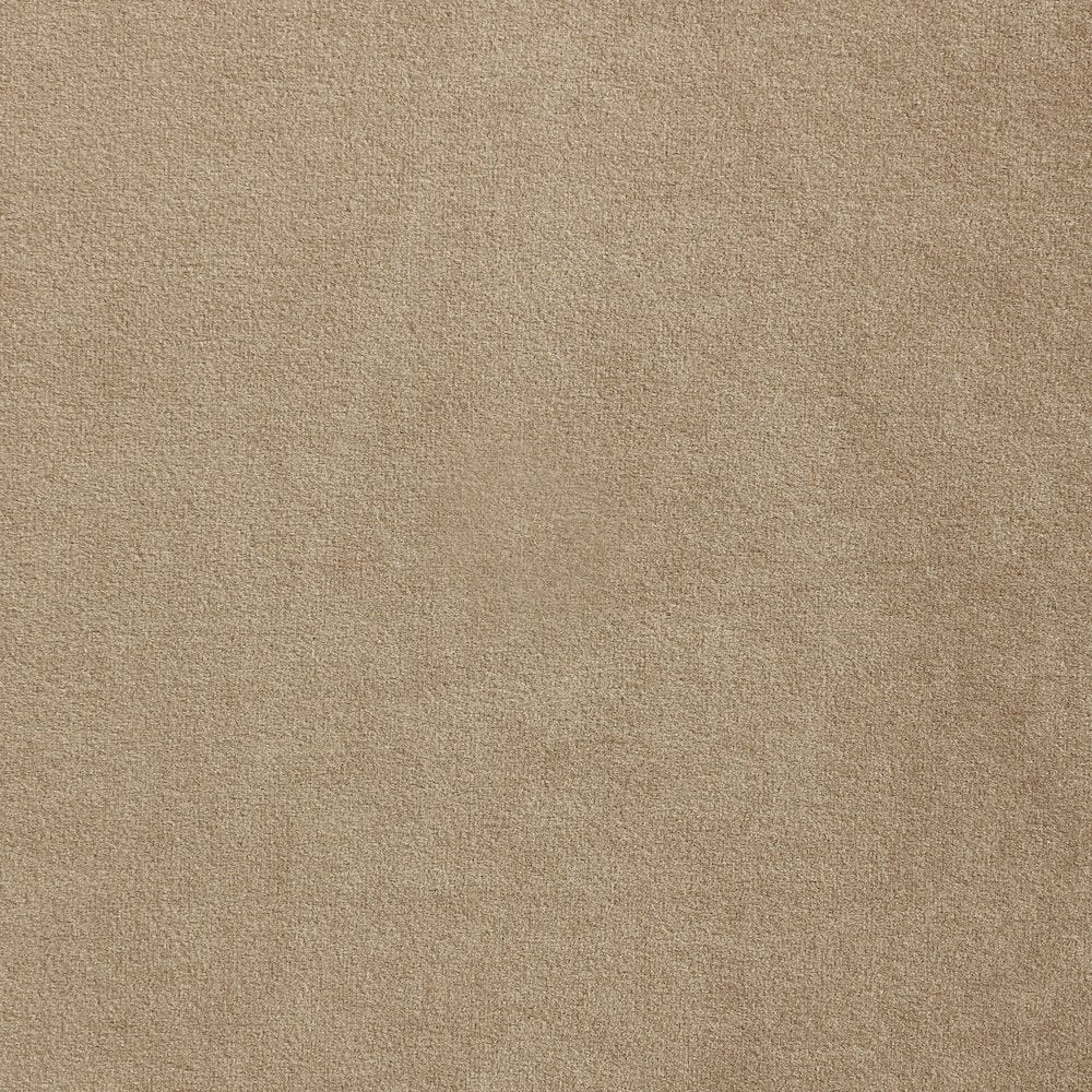Rava Beige / Brown Velvet Upholstered Twin Bed