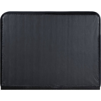 Rava Black / Taupe Velvet Upholstered Full Bed