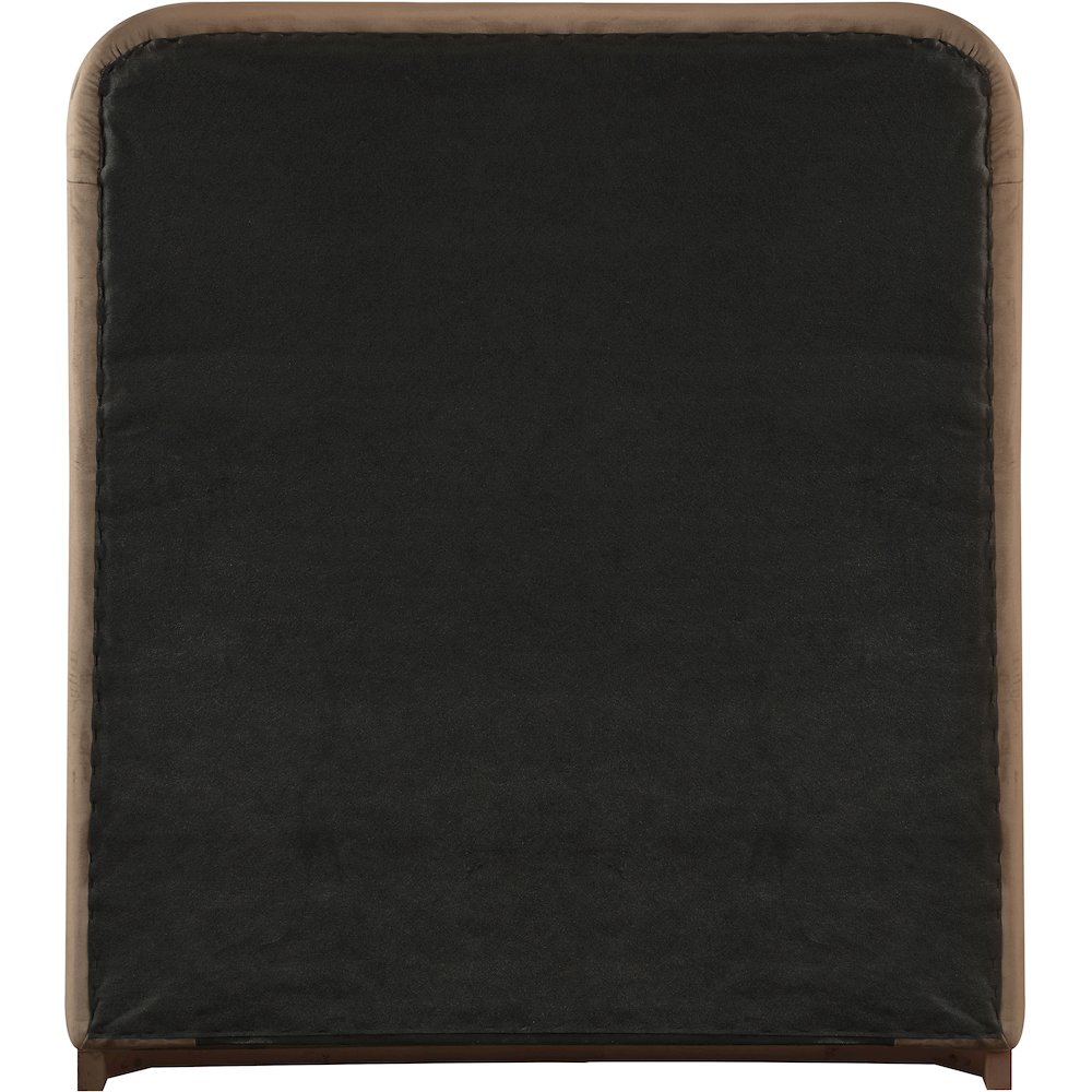 Rava Brown / Beige Velvet Upholstered Twin Bed