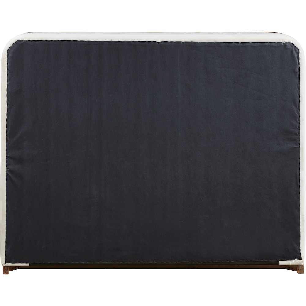 Rava Cream / Beige Velvet Upholstered Queen Bed