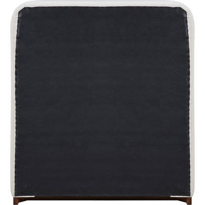 Rava Cream / Beige Velvet Upholstered Twin Bed