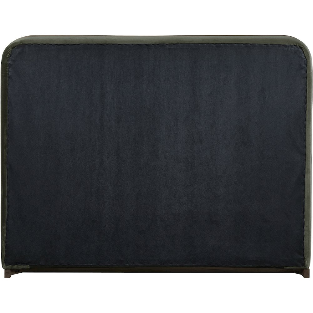 Rava Green / Brown Velvet Upholstered King Bed