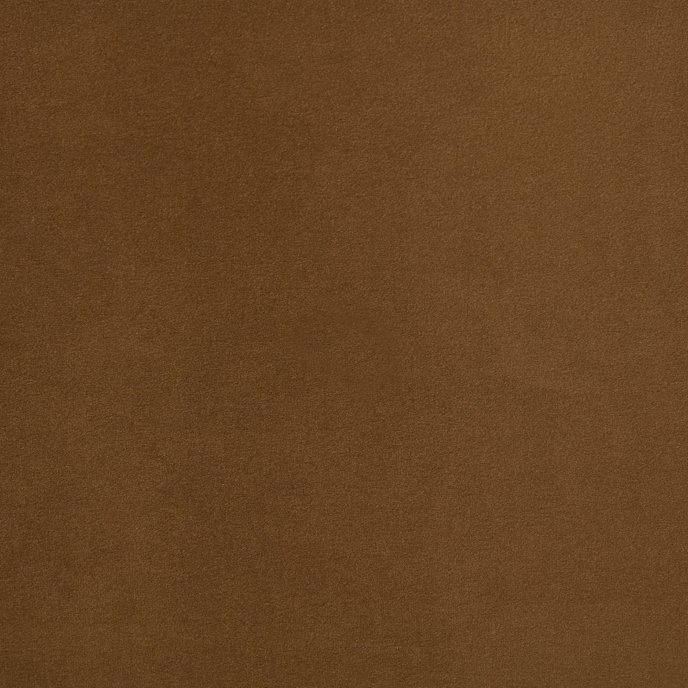 Rava Saddle / Brown Velvet Upholstered Twin Bed