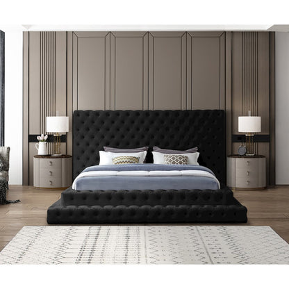 Revel Black Velvet King Bed