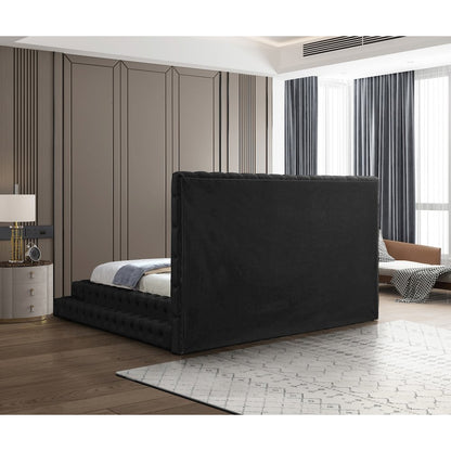 Revel Black Velvet King Bed