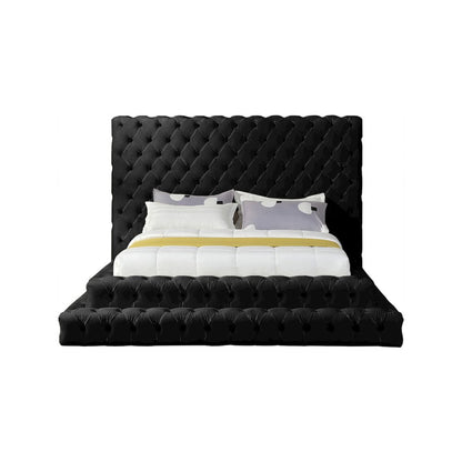 Revel Black Velvet Queen Bed
