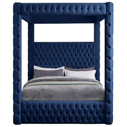 Royal Navy Velvet King Bed