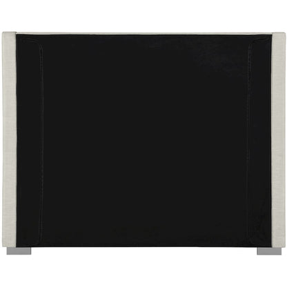Royce Beige Linen Textured Fabric King Bed