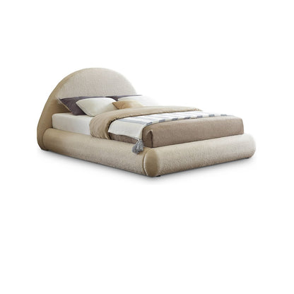 Rudy Beige Teddy Fabric Full Bed