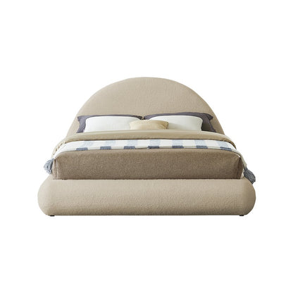 Rudy Beige Teddy Fabric Full Bed