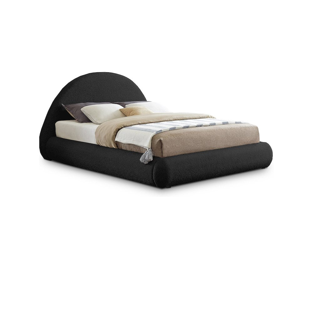Rudy Black Teddy Fabric King Bed