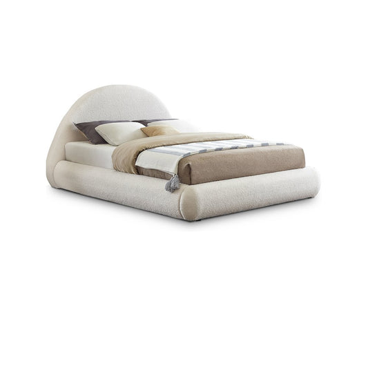 Rudy Cream Teddy Fabric Full Bed