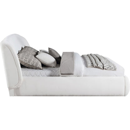 Sandro Cream Chenille Fabric Upholstered Full Bed