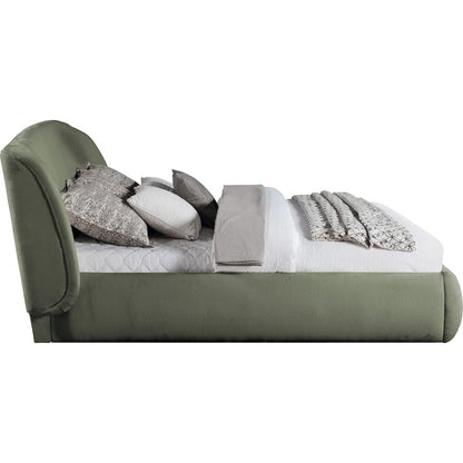 Sandro Green Chenille Fabric Upholstered King Bed