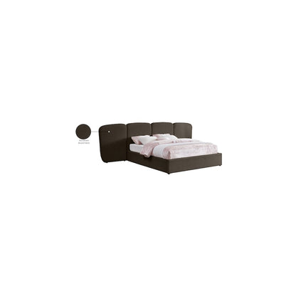 Shiloh Brown Boucle Fabric King Bed