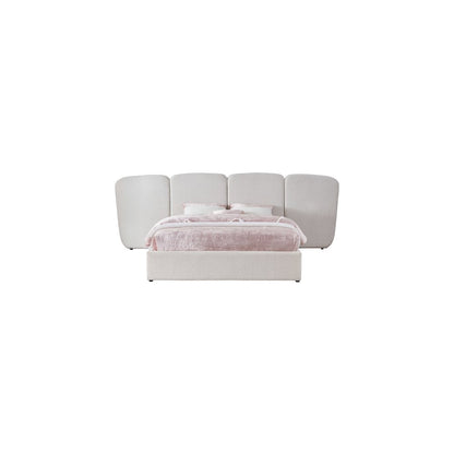 Shiloh Cream Boucle Fabric Queen Bed
