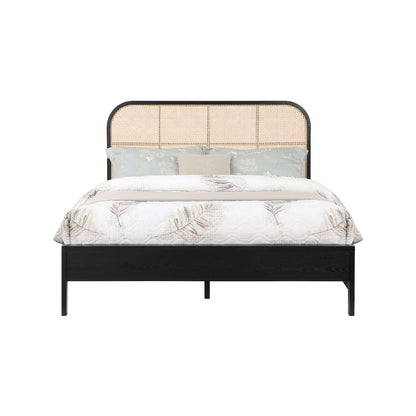 Siena Black Ash Wood King Bed