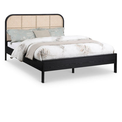 Siena Black Ash Wood Queen Bed