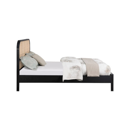 Siena Black Ash Wood Queen Bed