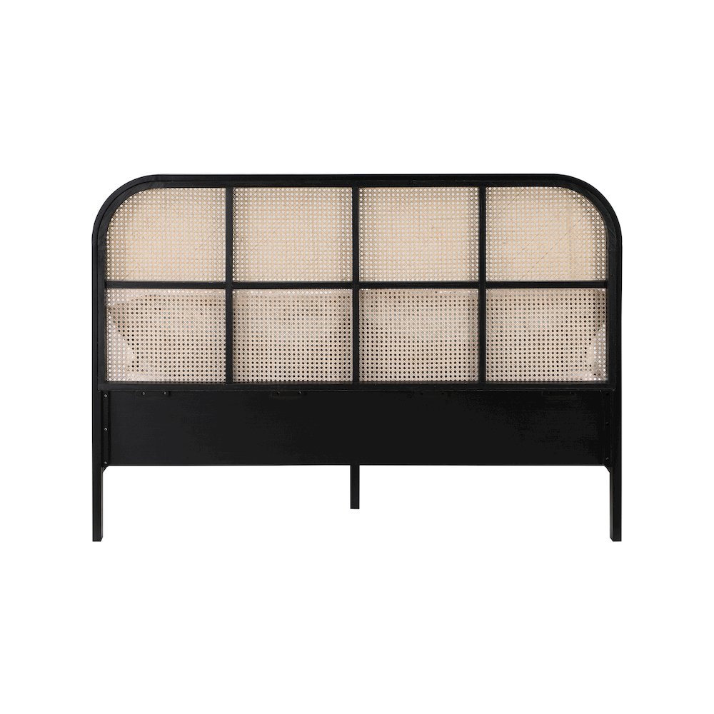 Siena Black Ash Wood Queen Bed