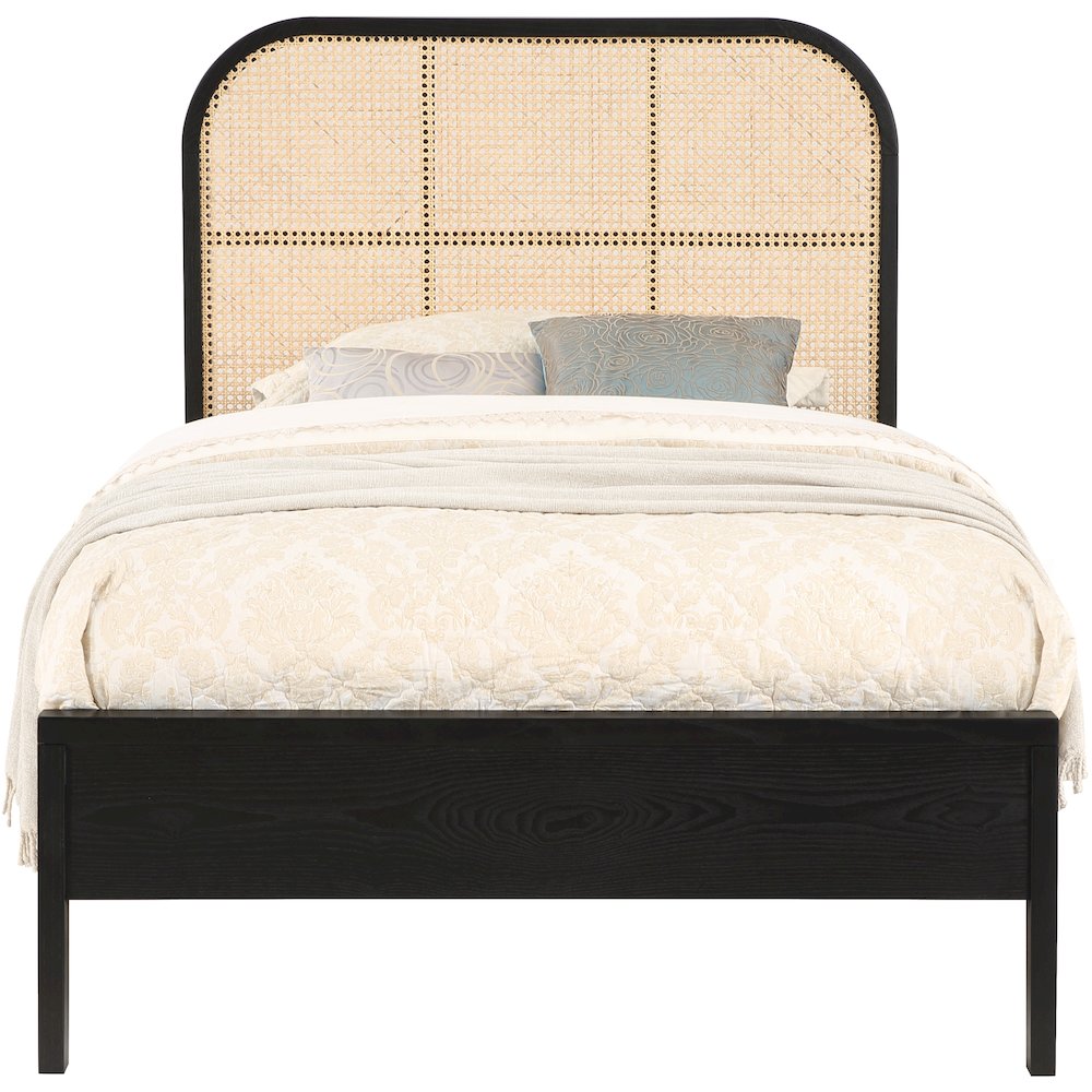 Siena Black Ash Wood Twin Bed