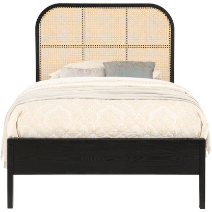 Siena Black Ash Wood Twin Bed