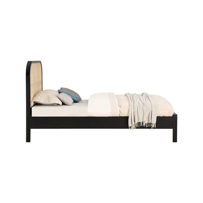 Siena Black Ash Wood Twin Bed