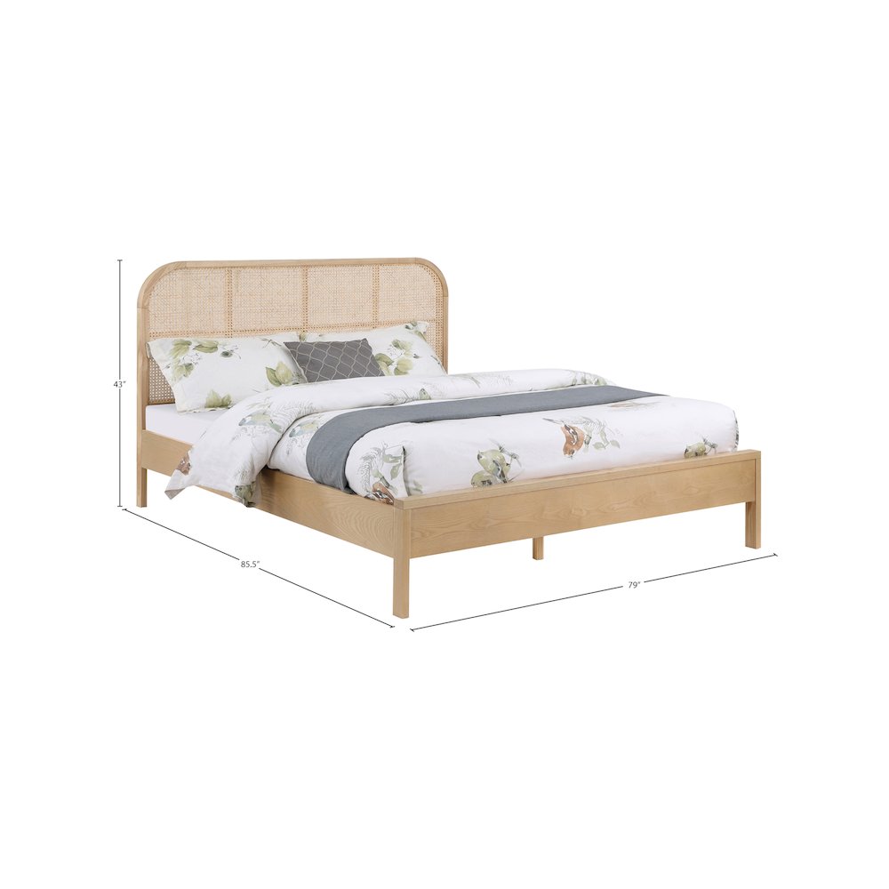 Siena Natural Ash Wood King Bed