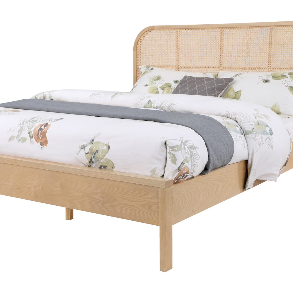 Siena Natural Ash Wood Queen Bed