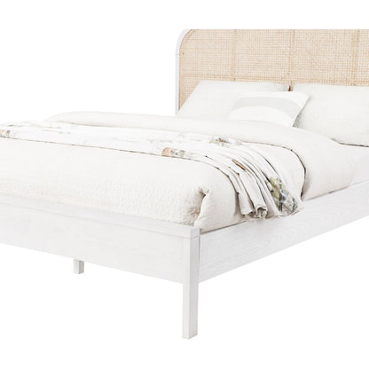 Siena White Ash Wood King Bed