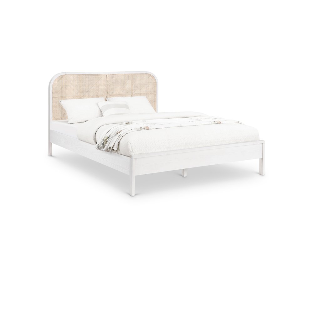 Siena White Ash Wood Queen Bed